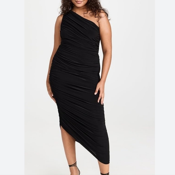 🦇 Norma Kamali "Diana" One-Shoulder Gown 🦇 - Picture 1 of 7